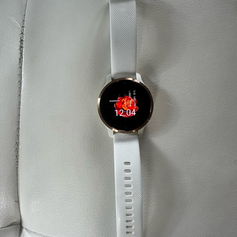 Garmin Venu 2S White with Rose Gold Bezel Smartwatch